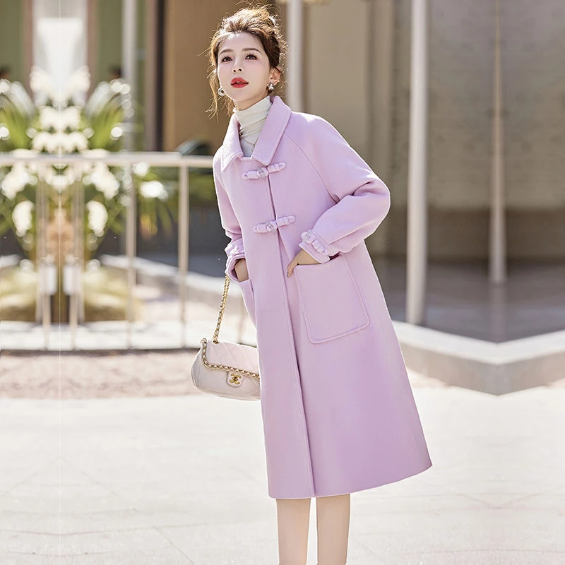 冬天新款小个子鹅绒内胆大衣上衣外套显瘦气质048