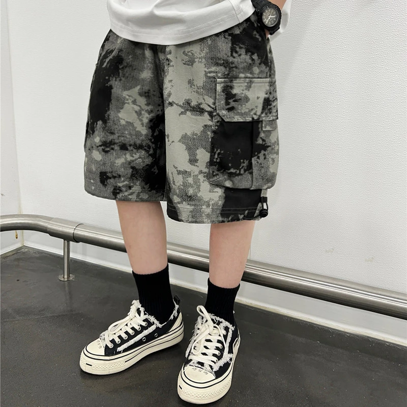 【DY888】2024夏季男童迷彩工装短裤中大童宽松休闲短裤儿童半裤潮