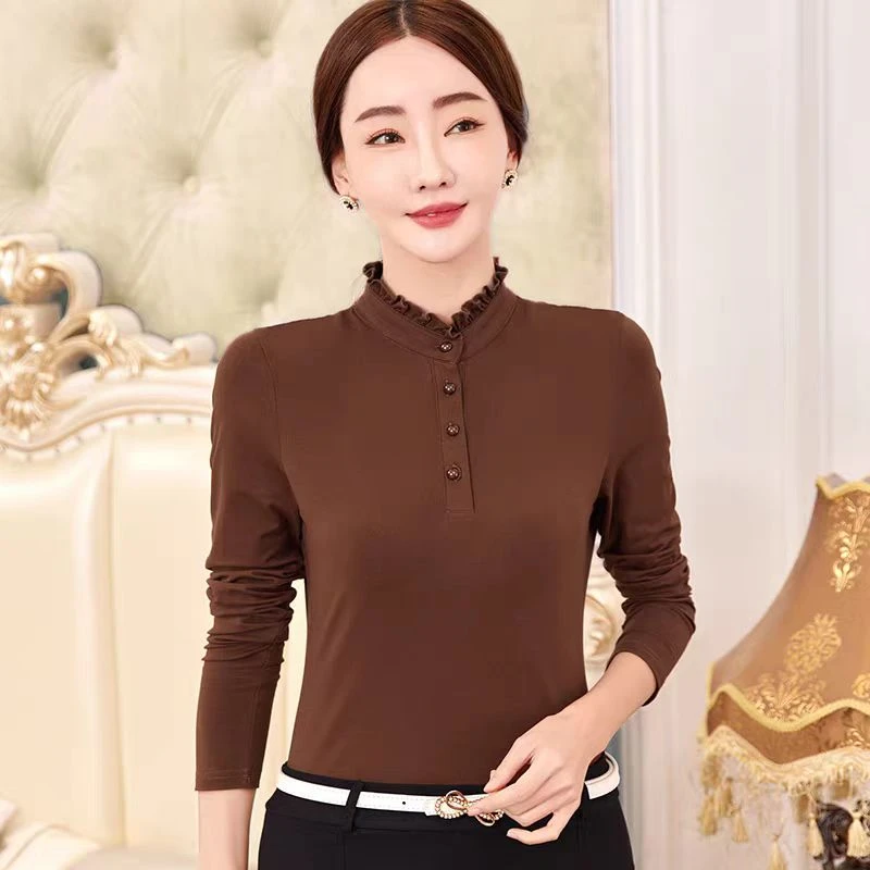 1210木耳边加绒小衫-J