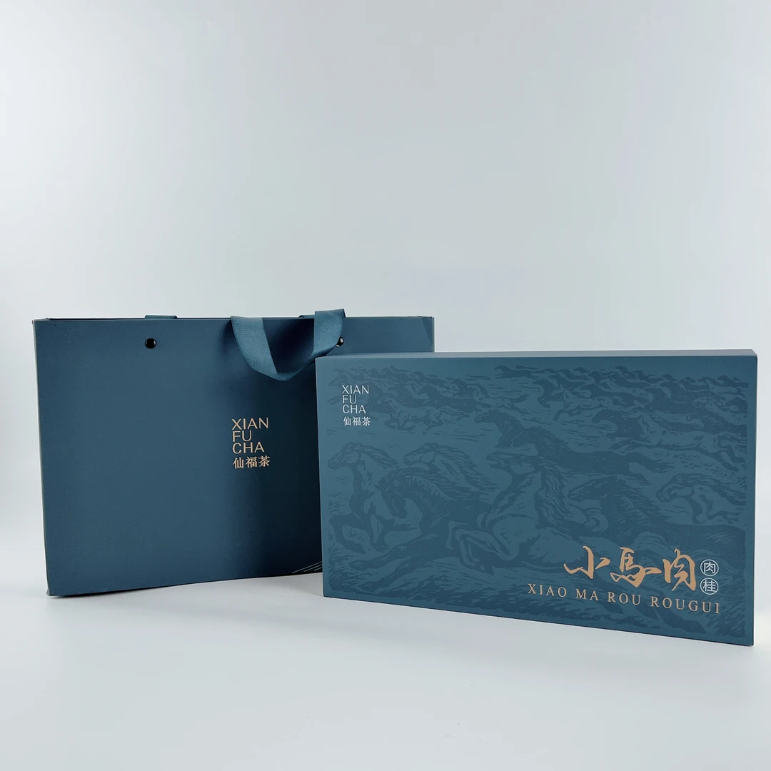 【小马肉】商务茶礼武夷山马肉肉桂正香岩茶127g罐装15罐吸附礼盒