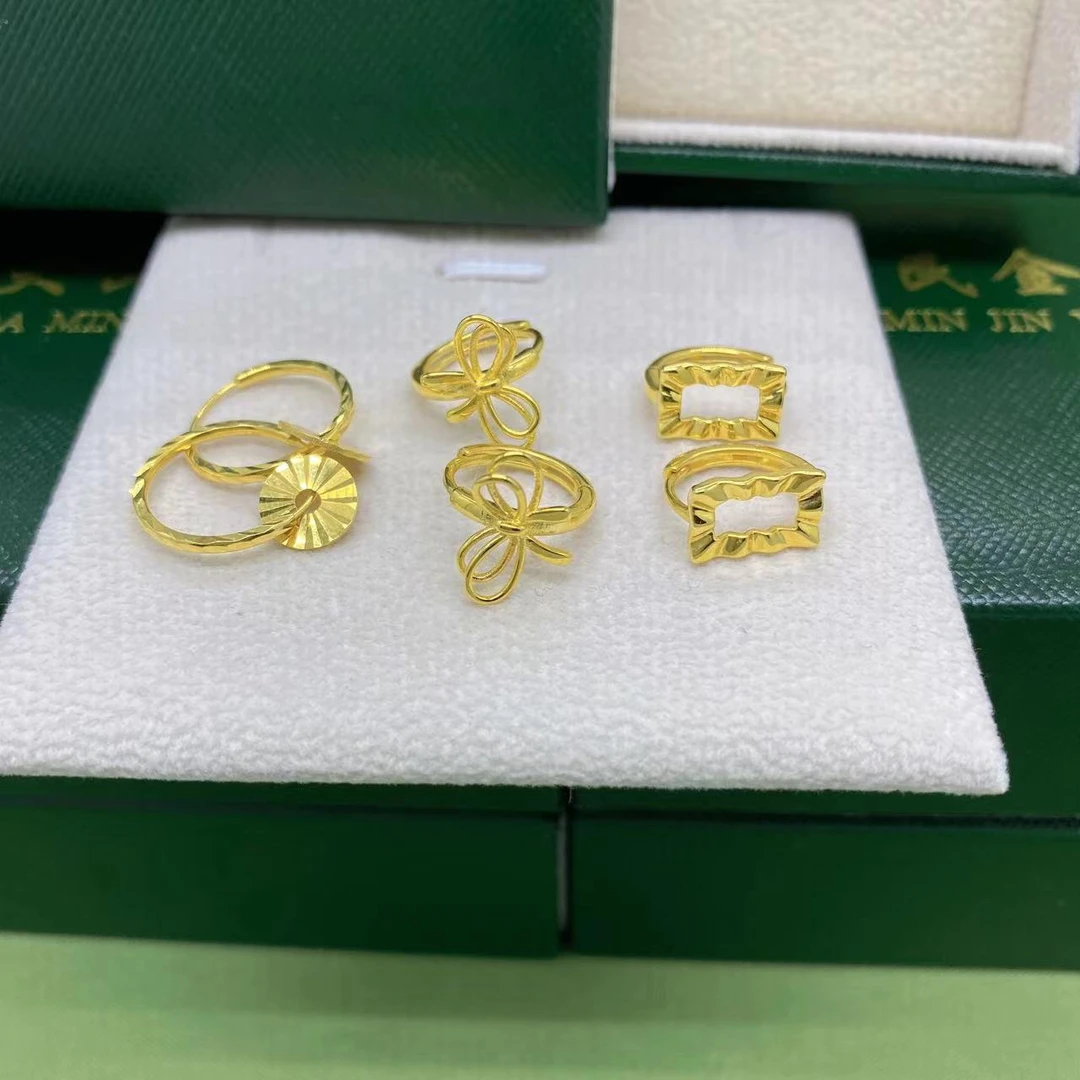 大民金用#8039黄18K金Au750精品耳扣时尚百搭精致