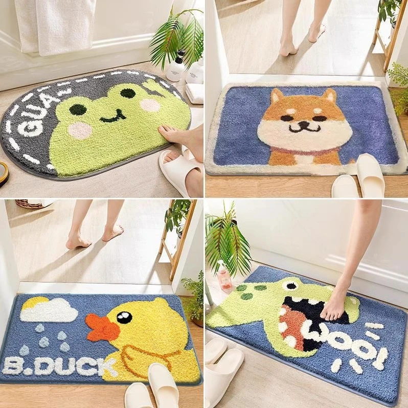 浴室吸水地垫卫生间门口踩脚垫可爱防滑垫子家用地毯门垫进门脚垫