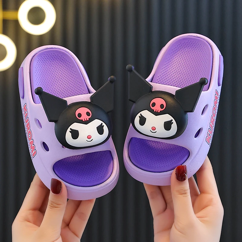 三丽鸥超轻女童夏外穿库洛米拖鞋儿童不臭脚室内小女孩卡通凉拖鞋