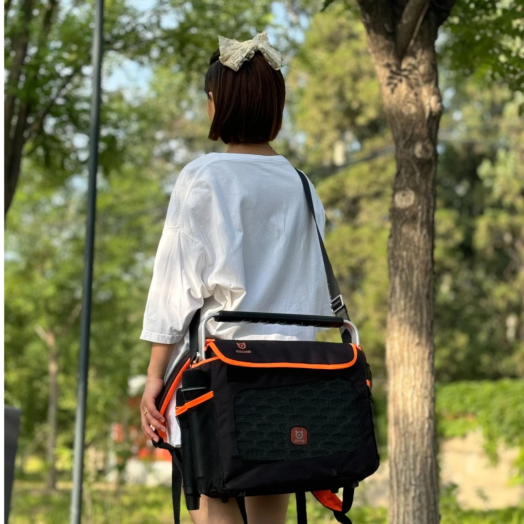 贝德八寸手提蓝牙声卡音响双肩包