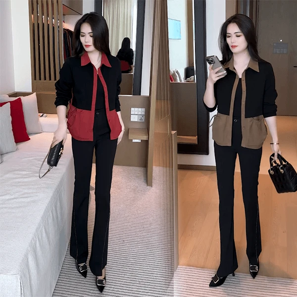 秋季新款外套穿搭洋气时尚气质休闲减龄小个子短外套长袖