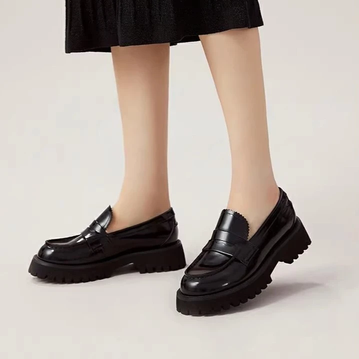 绅士鞋春夏厚底一脚蹬乐福鞋单鞋AX13071