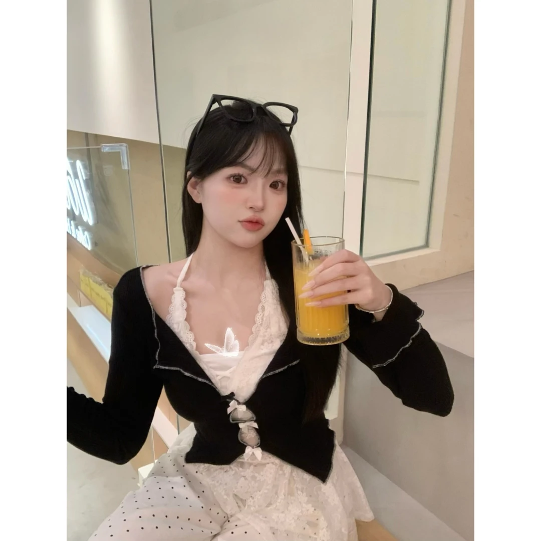 MengFairy清清【昭仪穿搭】纯欲挂脖上衣+撞色镂空上衣 3867 3865