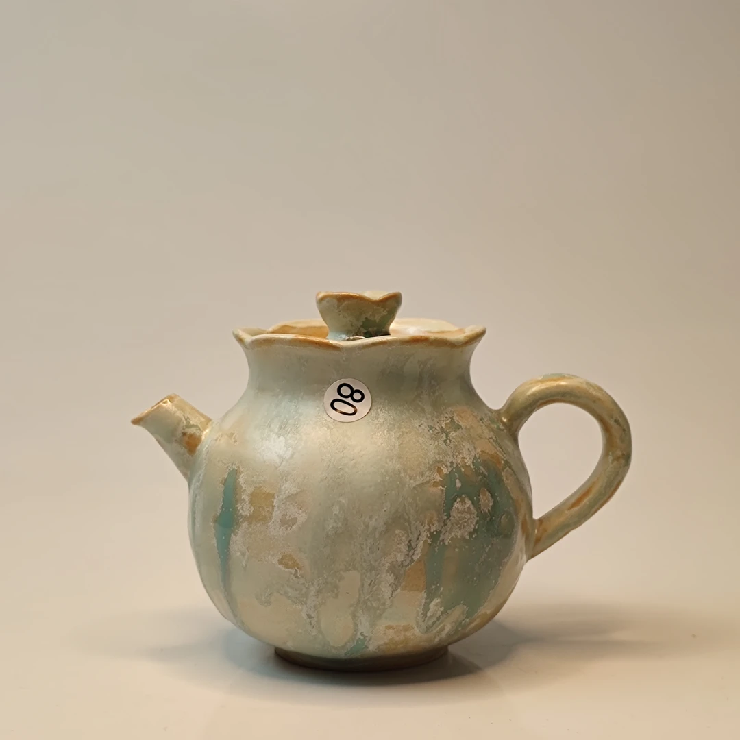 志野花口茶壶泡茶壶茶具泡陶瓷茶具景德镇单壶复古日式陶艺
