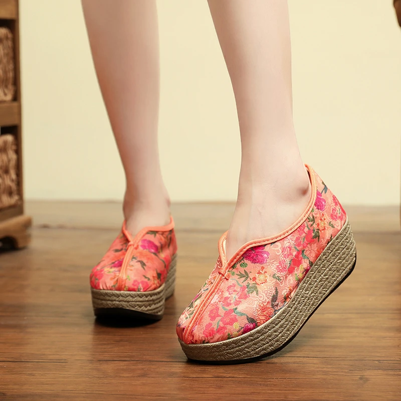 【H断码】 1618-92 松糕厚底增高女鞋女鞋复古鞋子