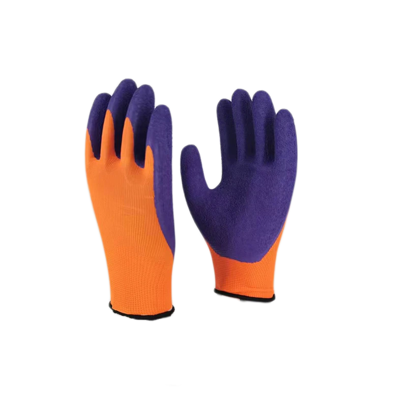 安迪手套乳胶掌浸涤纶劳保手套 耐磨防油防水耐酸碱手套 工地机械