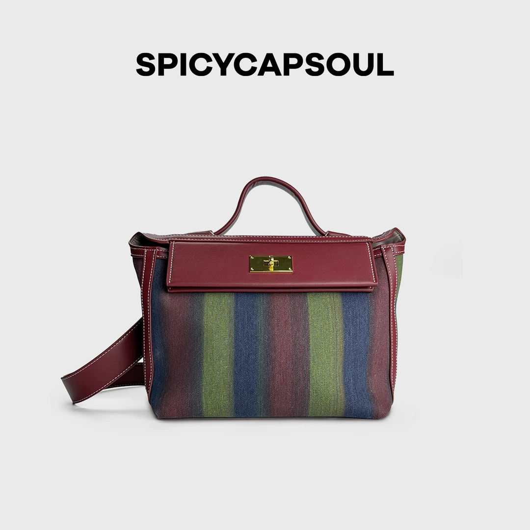 【玛格丽特】SpicyCapSoul池金物定制帆布经典2424凯莉包包斜款手提