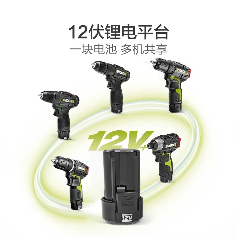 【威克士旗舰店】绿色锂电机器12V通用平台多机共享