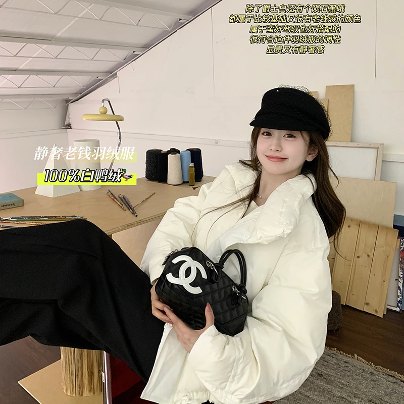 「红人上新」肉完 静奢老钱/ 保暖羽绒服女冬季短款保暖外套