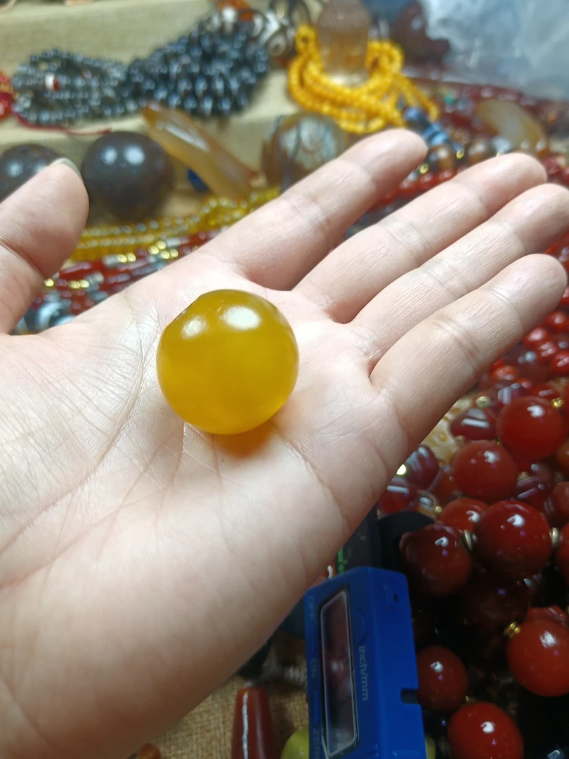 黄玛瑙单珠1.6黄玛瑙珠
