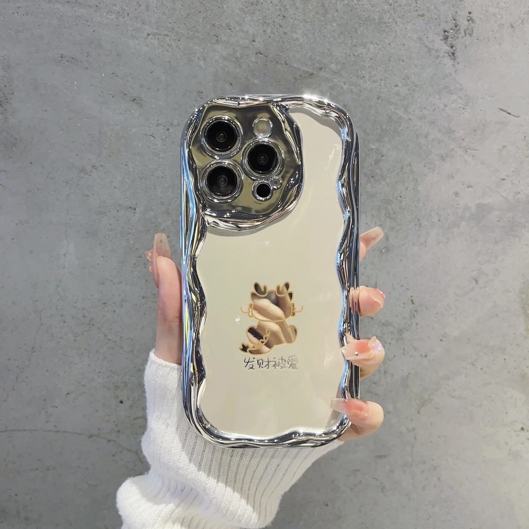 （iPhone11系列）曲边纹电镀适用iPhone11/11Pro/11ProMax手机壳潮