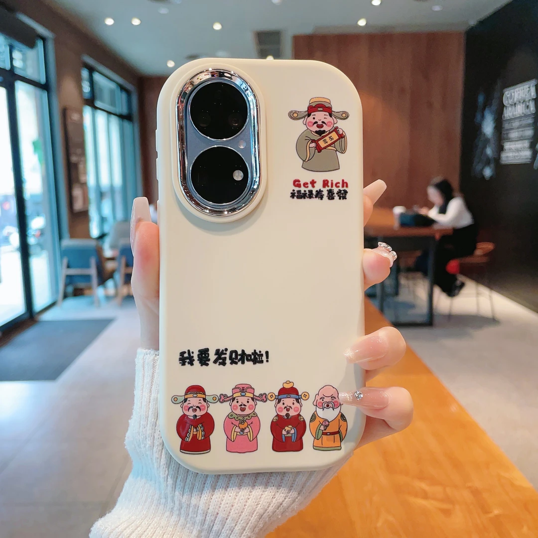 (华为P50系列)银镜小胖墩适用华为P50/P50E/Pro手机壳可爱防摔