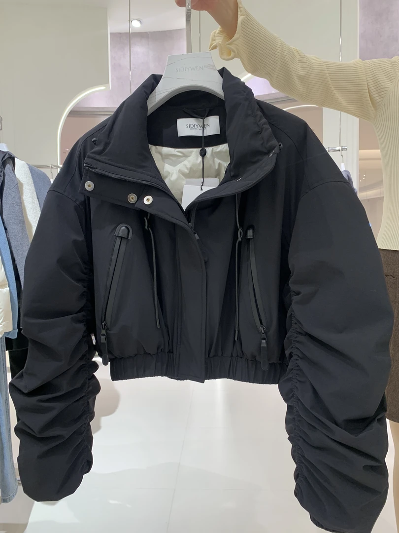 鹅绒短款羽绒服女冬0255收腰羽绒服加厚羽绒服女东北超厚