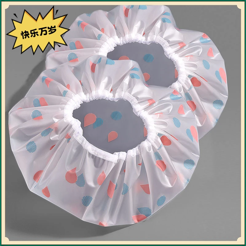 加厚浴室浴帽女防水洗澡家用防油烟淋浴头套头发湿儿童沐浴帽子成