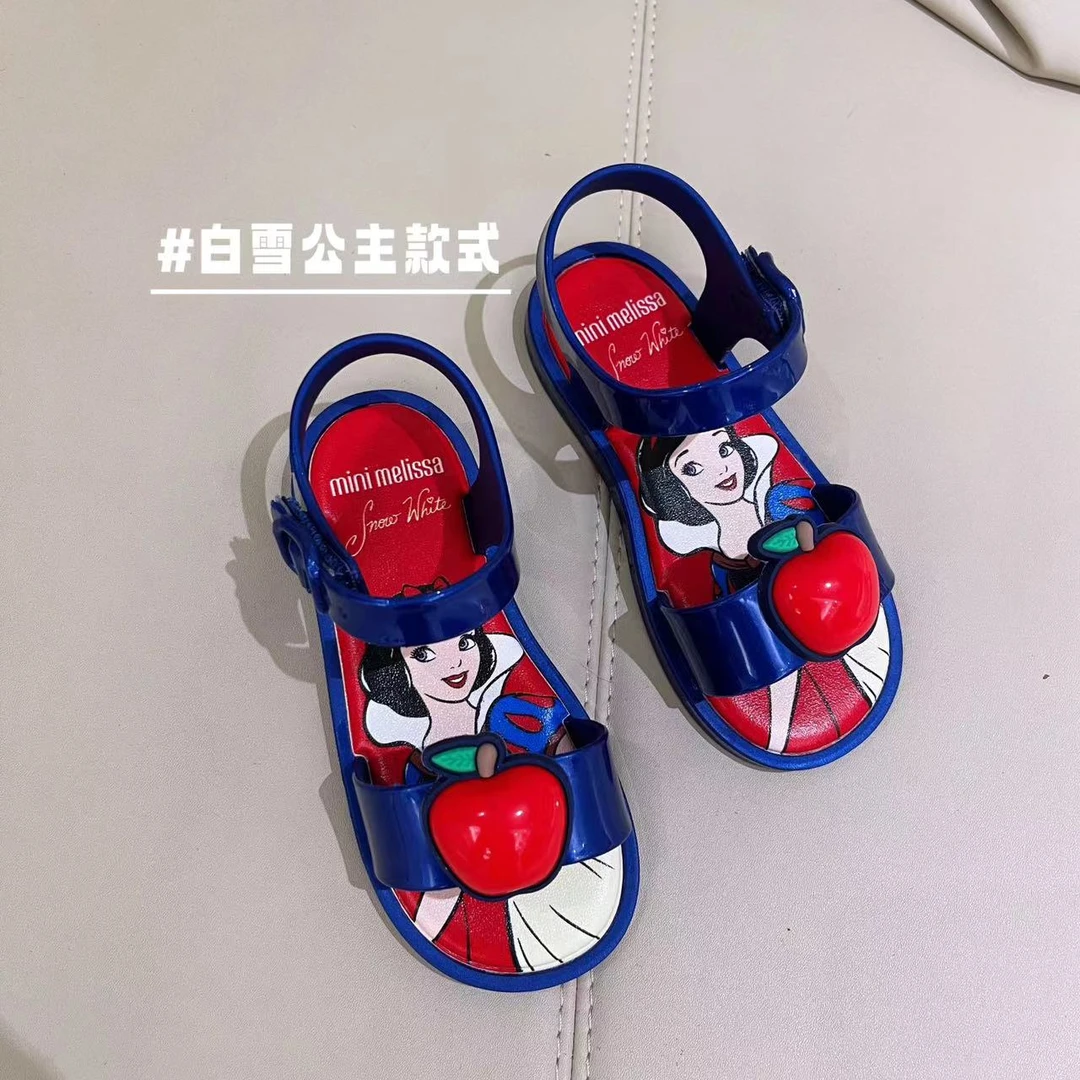 夏季新款白雪果冻儿童香香魔术贴凉鞋