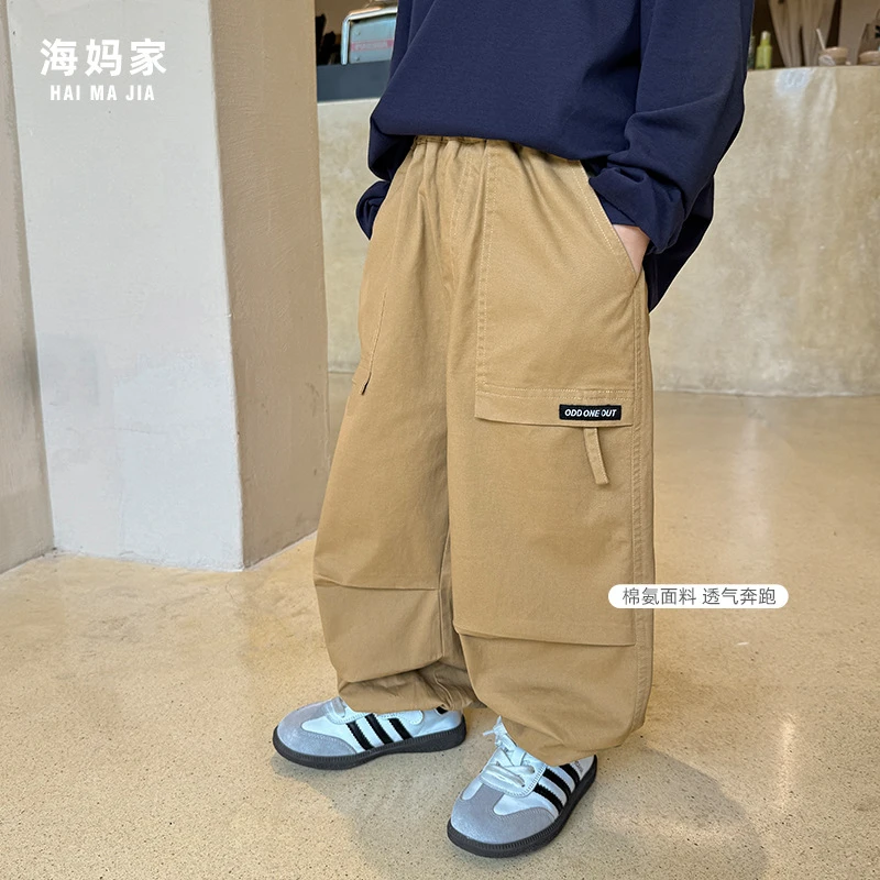 男童韩版棉质工装长裤休闲长裤2025春秋新款|24ck01