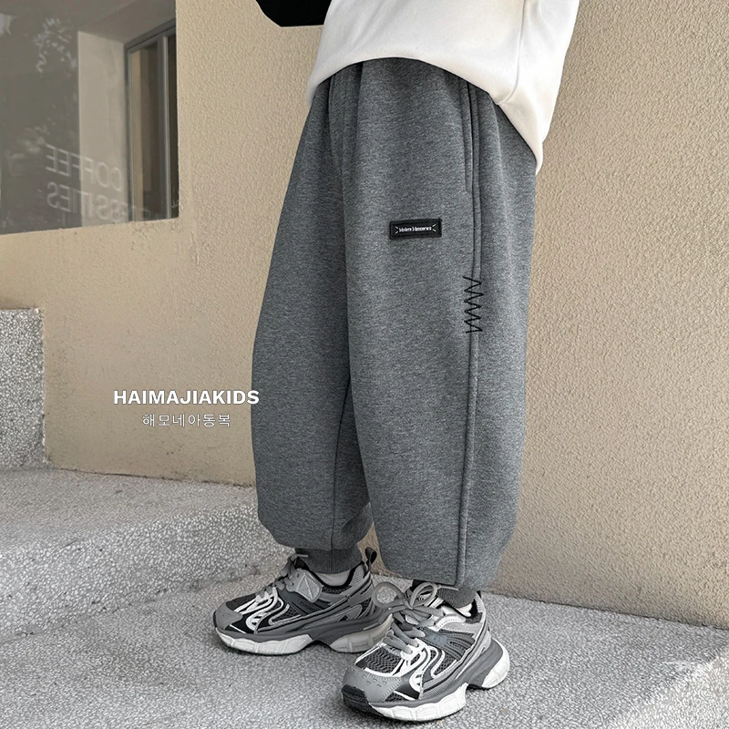 男童潮范加厚加绒奥粒绒休闲长裤韩版|24dk32