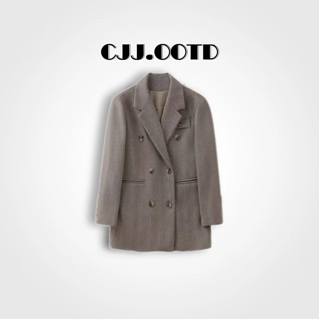 【ORIGIN AL】高品质 老钱风西装毛呢外套 设计师款中长款 9806