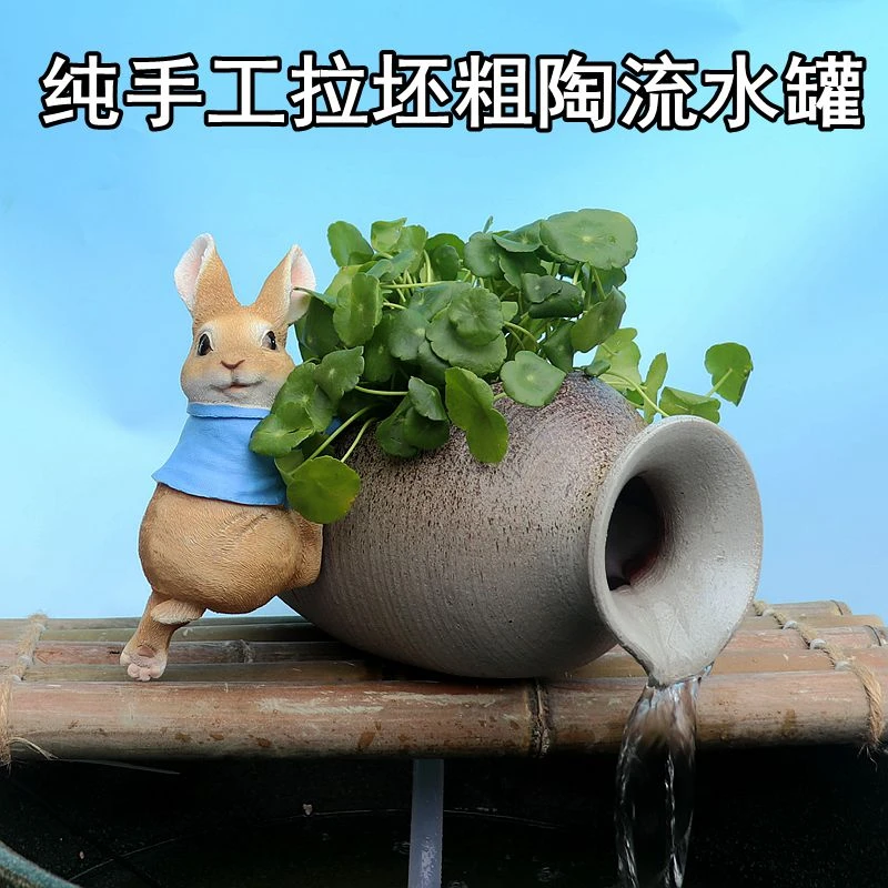 个性创意流水罐高缺口老桩多肉花盆透气紫砂特方口粗陶简约百搭