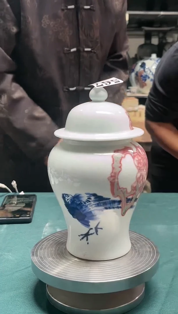 【闪购商品】官窑瓷画院567官窑瓷画院程磊鸟将军罐