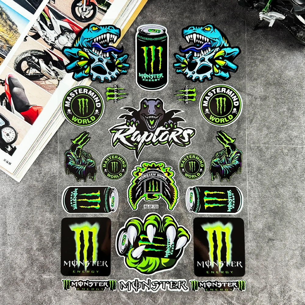 摩托车反光鬼爪贴纸装饰汽车魔爪贴花电动车贴画头盔版画防水贴画