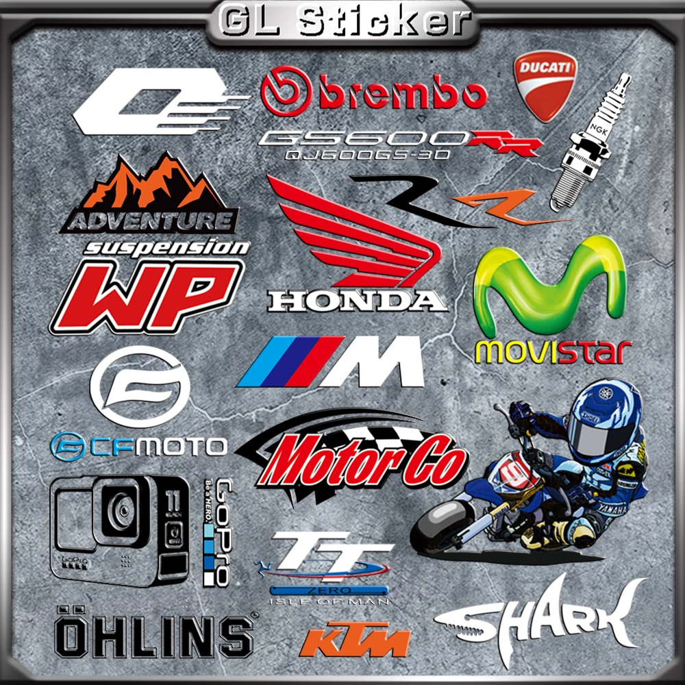 钱江赛600/春风450SR/本田摩托车logo立体贴纸头盔贴花防水改装件