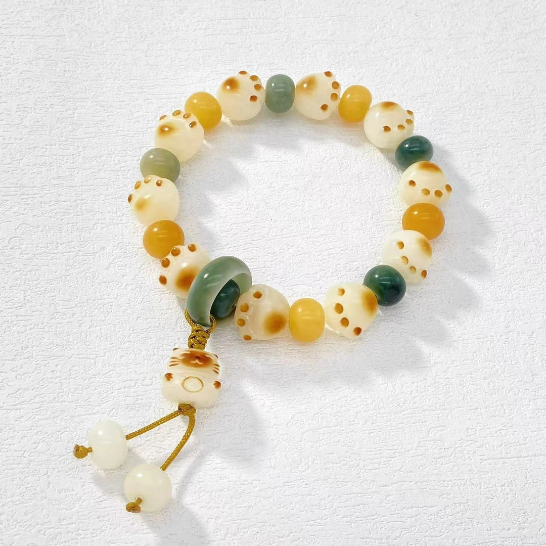 木木（RZ4737） 菩提果猫爪弹力手串