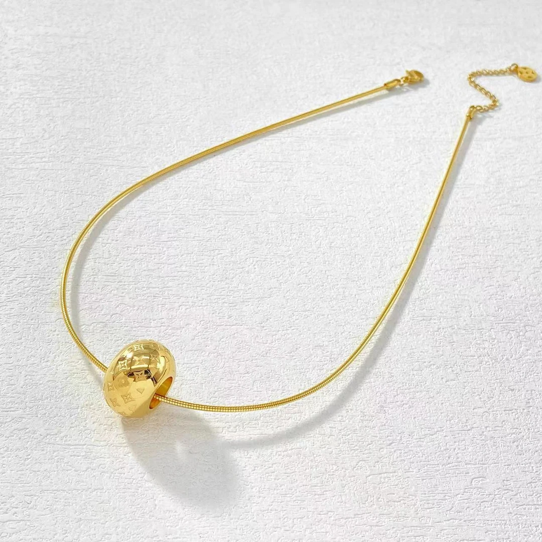 钛钢项链 木木（RZ5870） 46厘米 尖花圆花滚筒蛇骨项链