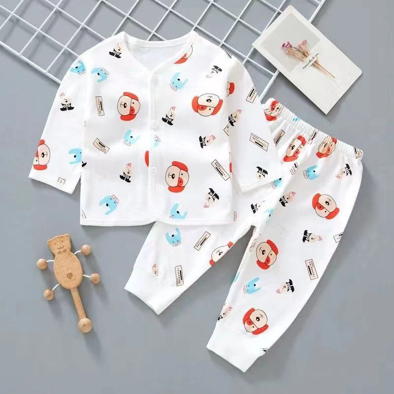 婴儿春秋装纯棉宝宝秋衣秋裤男女童内衣套装新生儿开衫0-1岁衣服