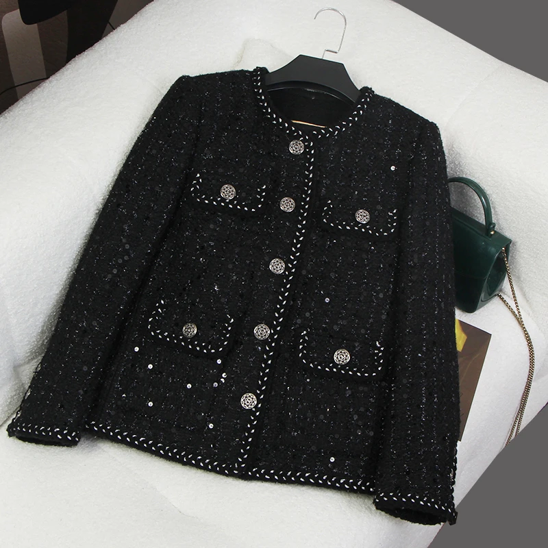 【独设ds】时尚名媛高端羽绒服气质加厚鹅绒服小香风外套E28266