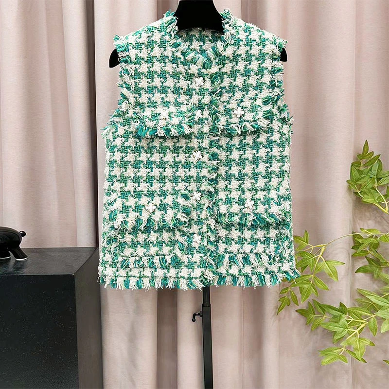 【独设甄选M28281】时尚名媛高端气质设计感小香风马甲外套