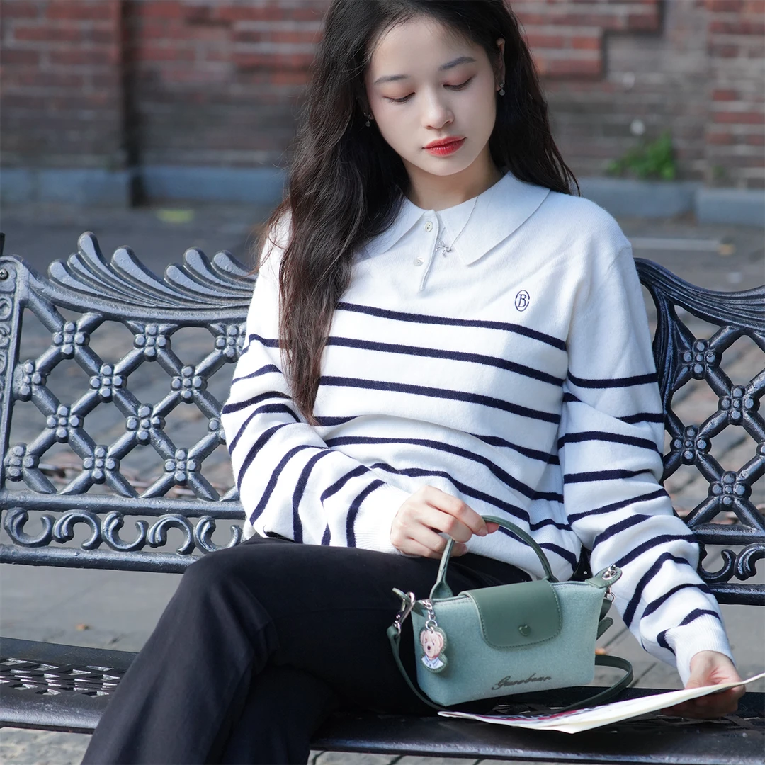 古家小熊2024新款休闲百搭mini斜挎饺子包设计款帆布包GU-1052