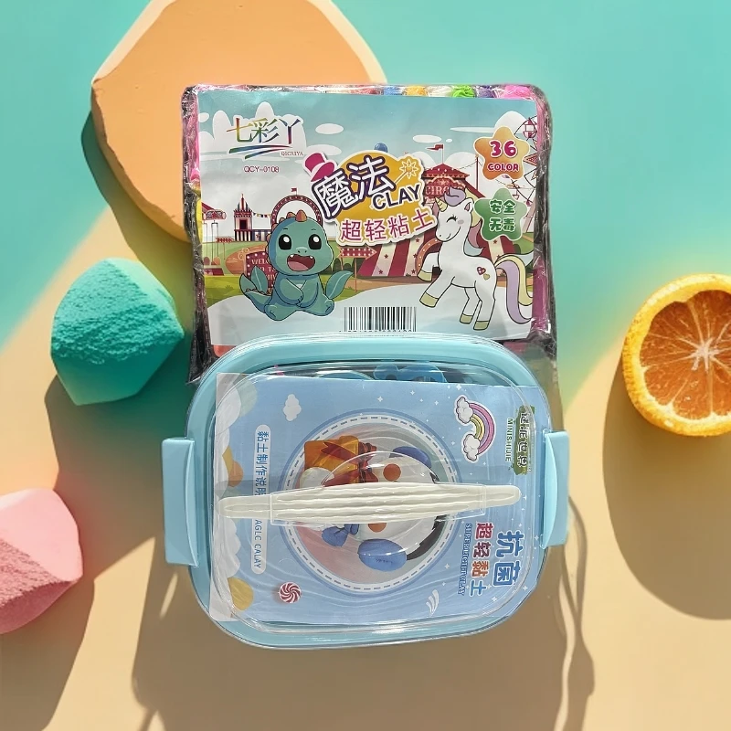【48色】NO.6612 12色超轻粘土1盒+36色补充装1袋