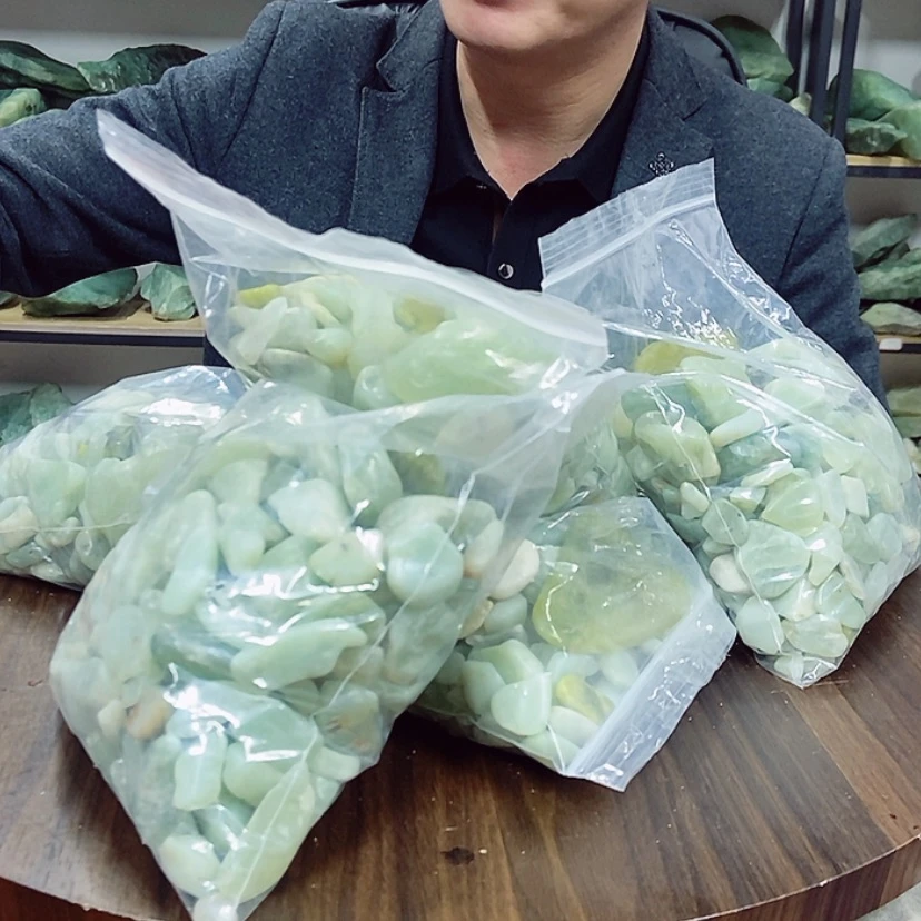 【闪购商品】蛇纹石玉鱼缸石任选其一未镶嵌