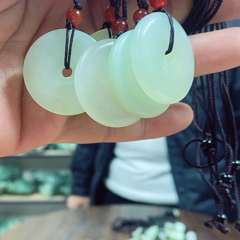 【闪购商品】蛇纹石玉颈饰任选其一平安扣未镶嵌