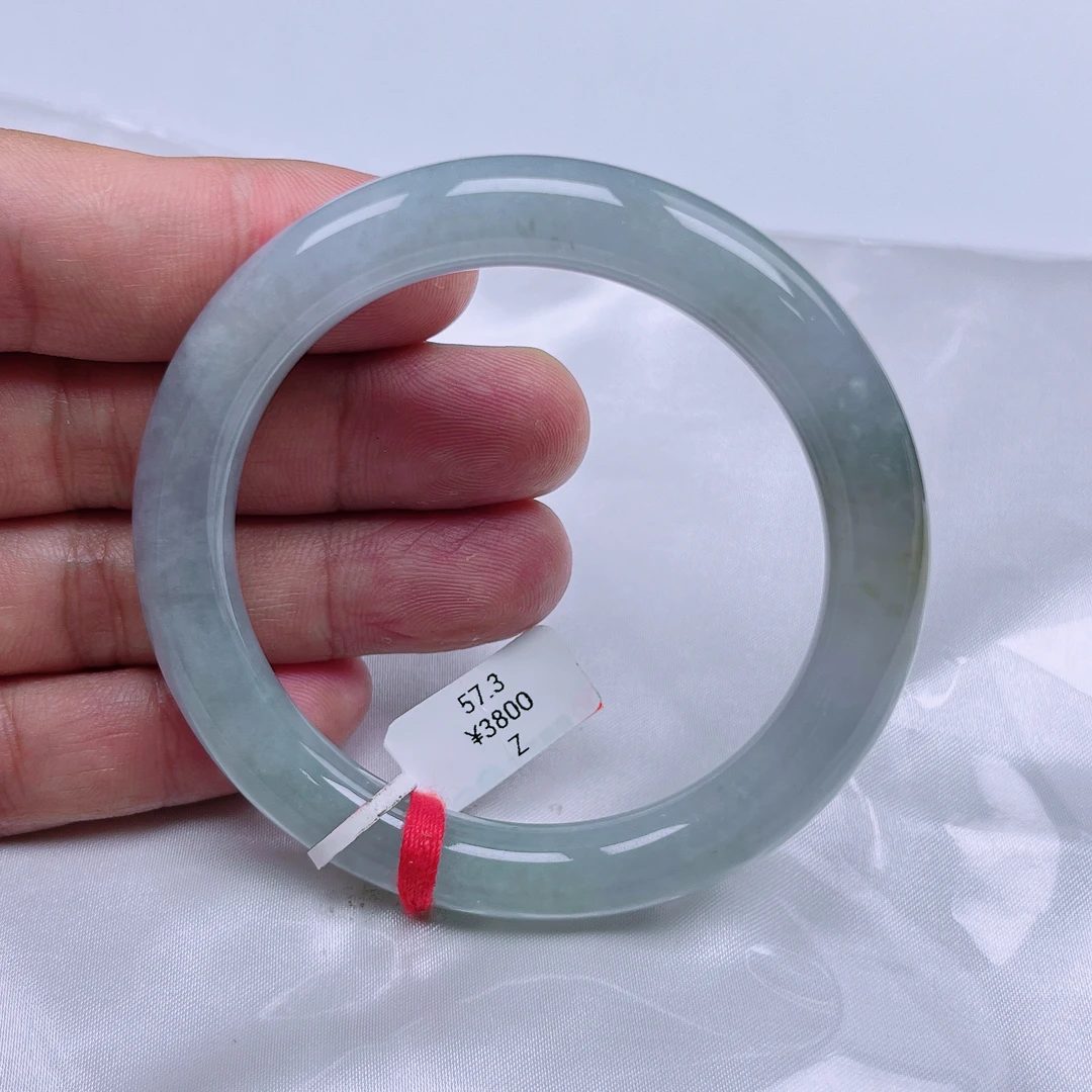 缅甸天然A货翡翠手镯57.3圈口