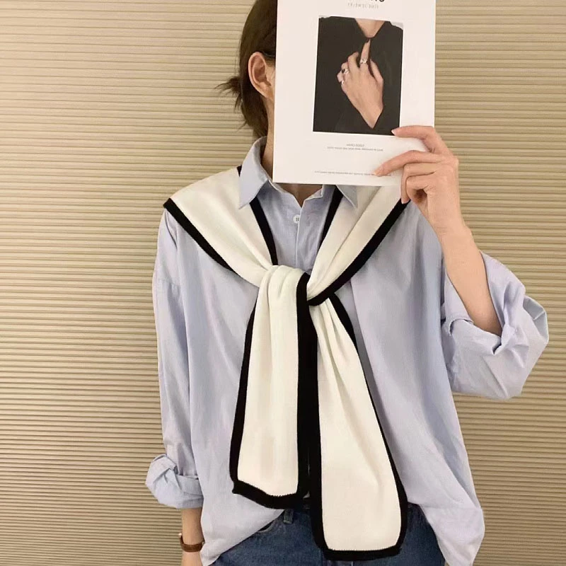 Love is long新款小香风披肩边框针织时尚百搭女春秋夏空调房护颈