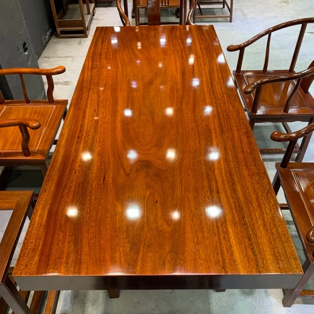 13 非洲绿心檀200-89-10.5全方边实木大板桌f4482（不包邮）