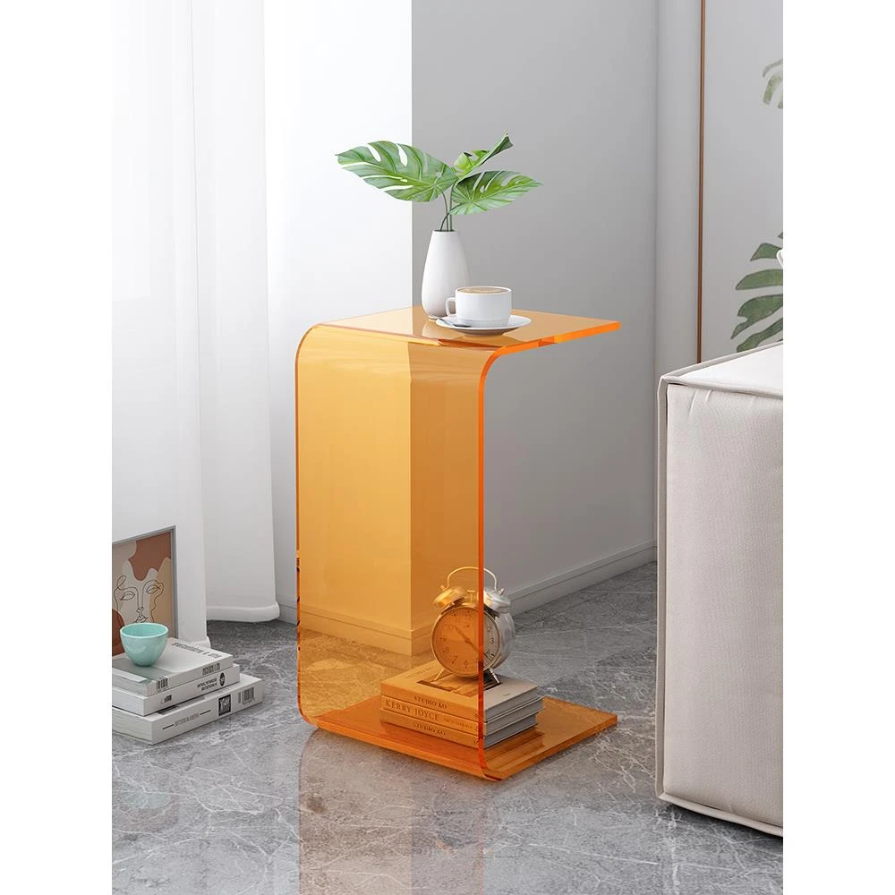 设计师网红客厅沙发边桌角几亚克力透明边几北欧简约现代飘窗茶几