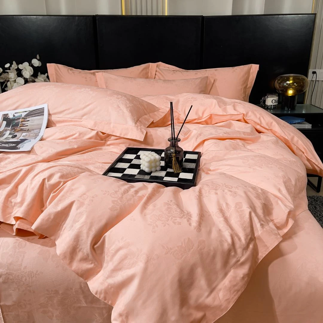 【尚禧居】轻微瑕粉色牡丹花酒店高端民宿 新疆长绒棉全棉四件套