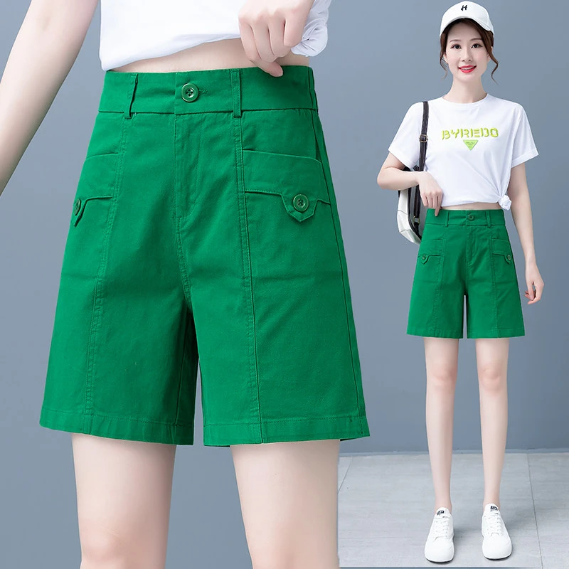 高腰短裤女夏2025新款韩版宽松时尚五分阔腿裤子休闲外穿洋气热裤
