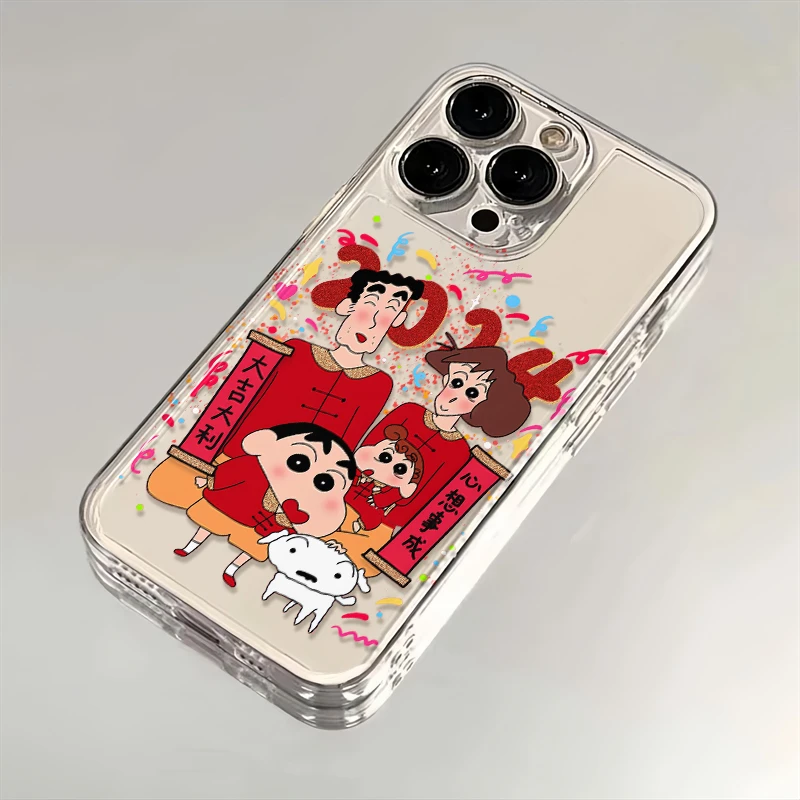 小新一家拜年苹果15手机壳iPhone11软/12/13透明14promax个性防摔