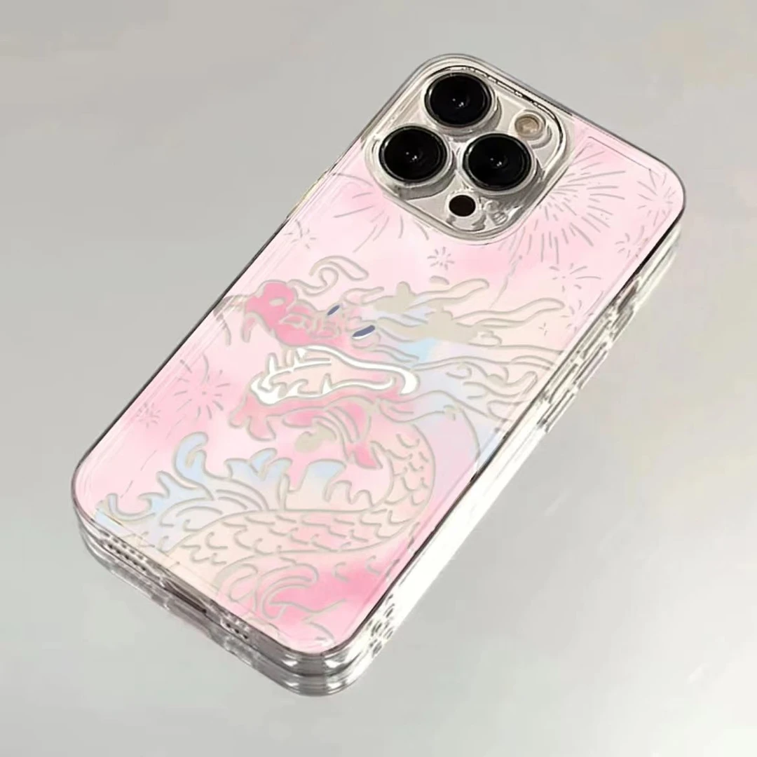 2024新品粉龍苹果15手机壳iPhone14太空12软13promax/xsmax/xs/xr