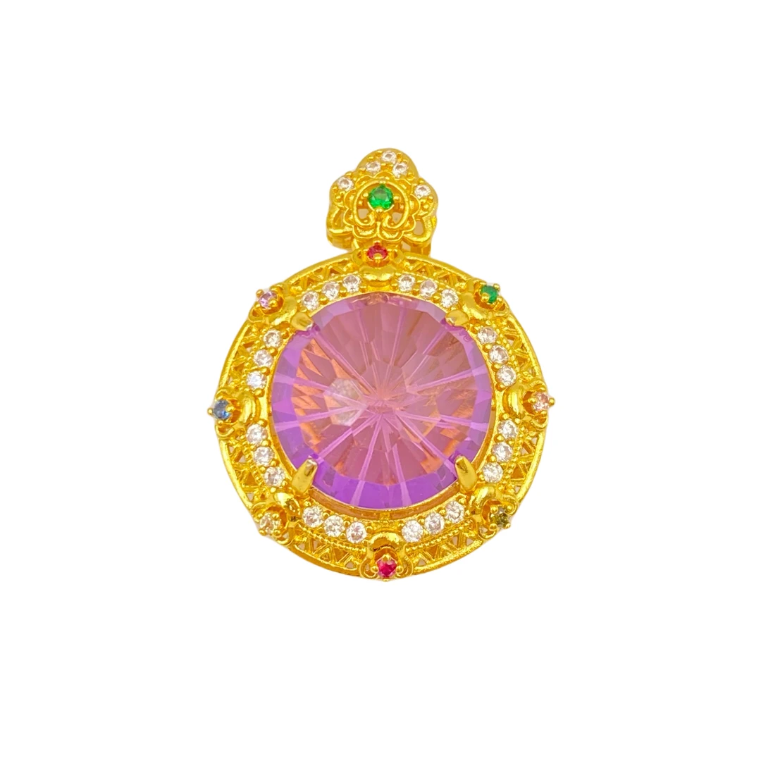 紫水晶吊坠C1305X合金