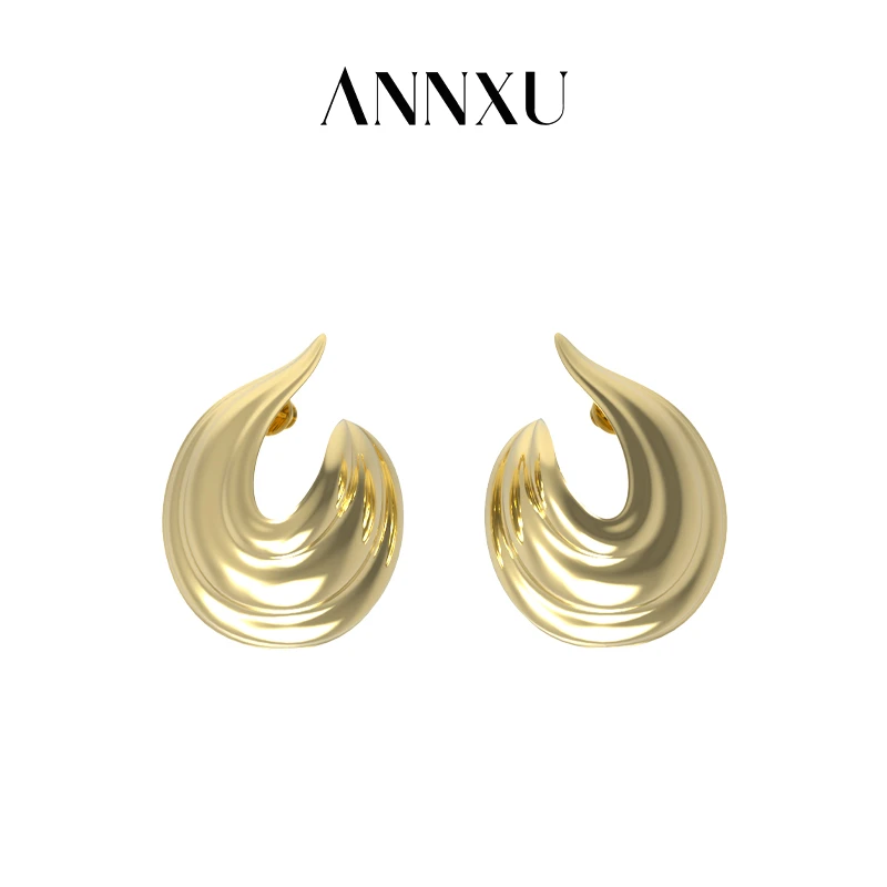 ANNXU 铜合金耳饰 xASM气质简约时尚原创设计旋转耳环