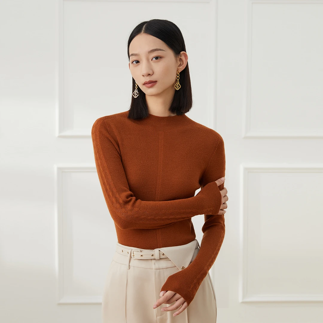 【双十一】赢智尚时尚高档舒适内搭半高领上衣羊毛衫女ZZ00159